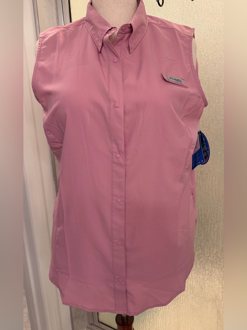 Columbia Women’s PFG Tamiami Sleeveless Shirt— Pink XXL $25 BNWT